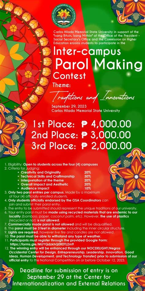 Inter-campus Parol Making Contest - Carlos Hilado Memorial State University