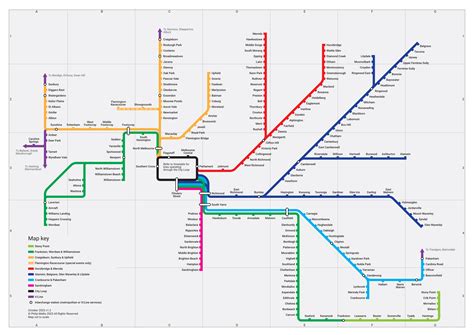 Melbourne rail network pocket map | Maps by Philip Mallis