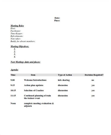 8+ Sample Professional Agenda - Free Sample, Example, Format Download