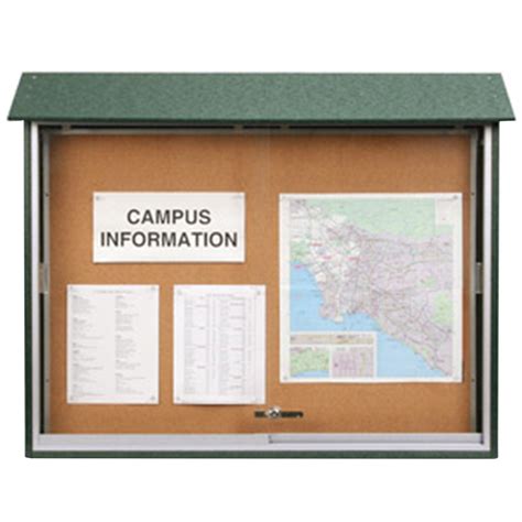 Outdoor Enclosed Bulletin Boards with Sliding Door: SCHOOLSin