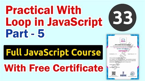 Practical with Loop in JavaScript Part 5 - YouTube