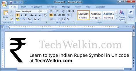 How To Type Indian Rupee Symbol Inr In Html And Ms Word | thesprucecrafts