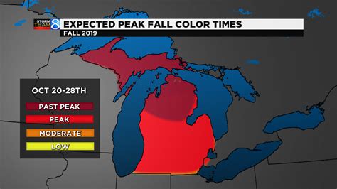 Michigan Fall Foliage Map