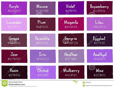 Tonos de morado y sus nombres | Décoration De Maison