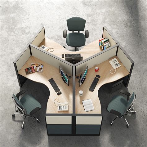 Office Desk Furniture Three Person Cubicle Workstation - Buy Office ...