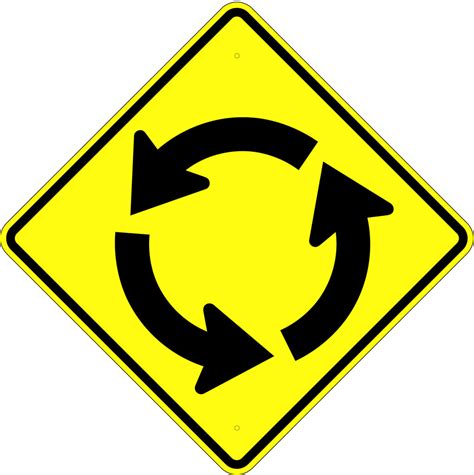 Circular Intersection Sign MUTCD W26 – U.S. Signs and Safety