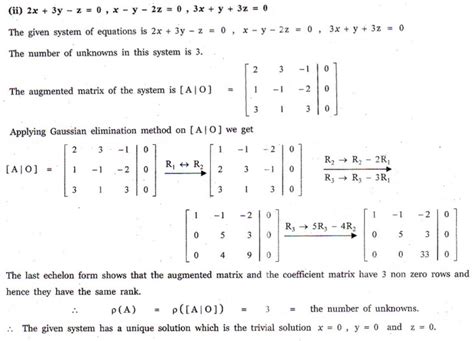 Exercise 1.7: Matrix: Homogeneous system of linear equations - Problem ...