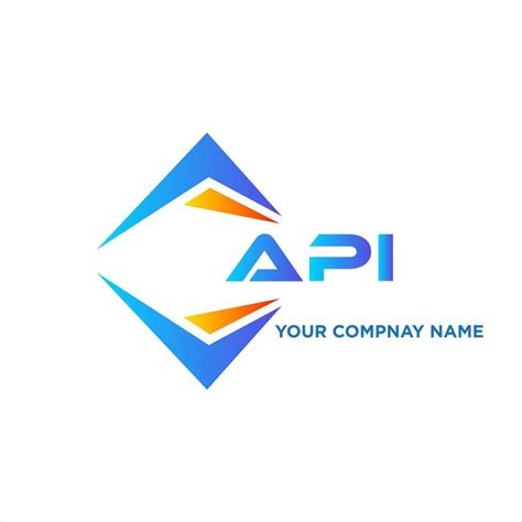 API abstract technology logo design on white background. API creative ...