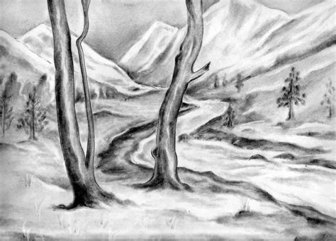 Pencil Sketches Of Nature at PaintingValley.com | Explore collection of ...