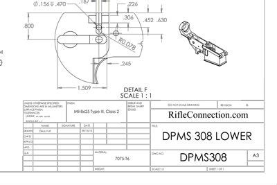 .308 DPMS Compatible AR-10 Lower Receiver Blueprint