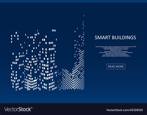 Smart building concept design Royalty Free Vector Image