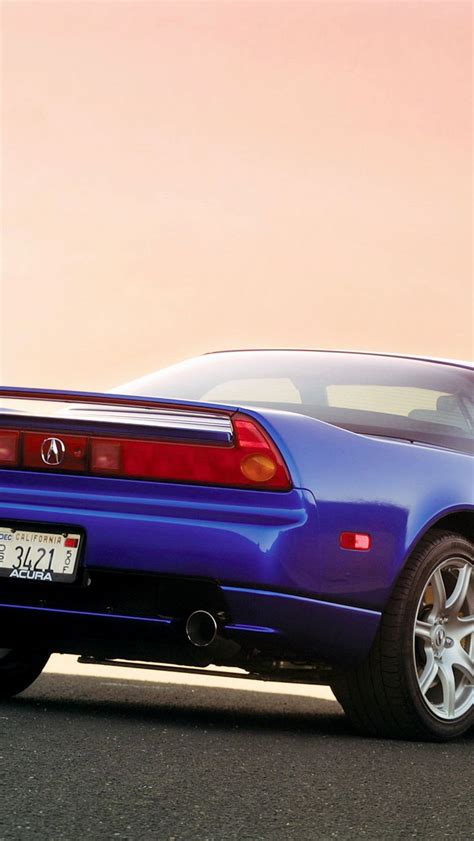 Download wallpaper 800x1420 acura, nsx, blue, rear view, style, sports ...