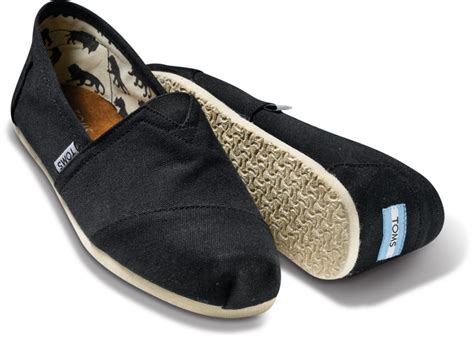 TOMS Shoes Black Canvas Classics For Men Gifts