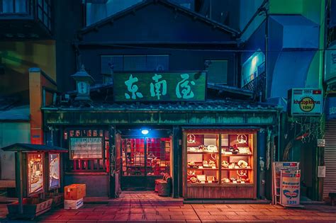 Tokyo Store VI - Tokyo Japan Night Photography | Anime scenery ...