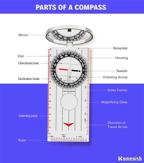 Indentifying Parts of a Compass with Illustrated Diagram - Homenish