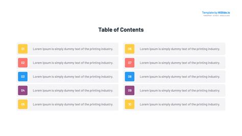 Table Of Contents Ppt Template - prntbl.concejomunicipaldechinu.gov.co