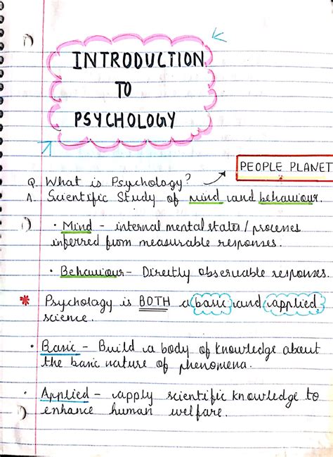 PSYCH 101 Lecture 1: PSYCH 101 notes (contains lecture notes for first ...