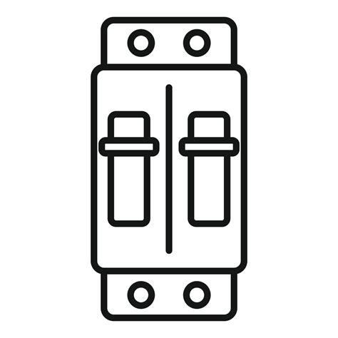 Electric breaker icon outline vector. Circuit box 15151566 Vector Art ...