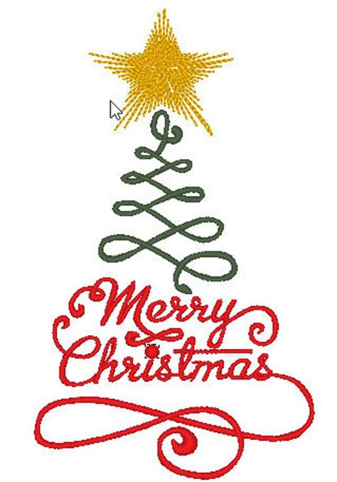 Free Embroidery Design: Merry Christmas • I Sew Free | Free machine ...