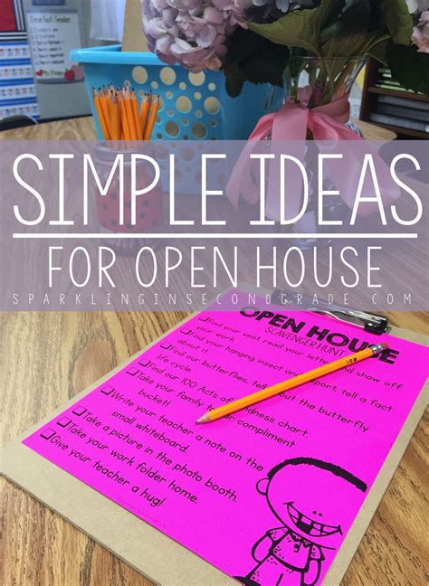 Simple Open House Activities - Sparkling in Second Grade | School open ...