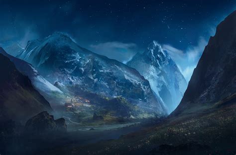 1360x768 Artistic Landscape Mountains Laptop HD ,HD 4k Wallpapers ...