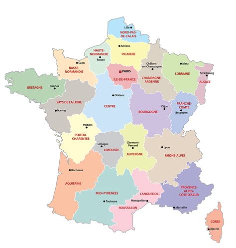 Map France Major Cities - Best Map of Middle Earth