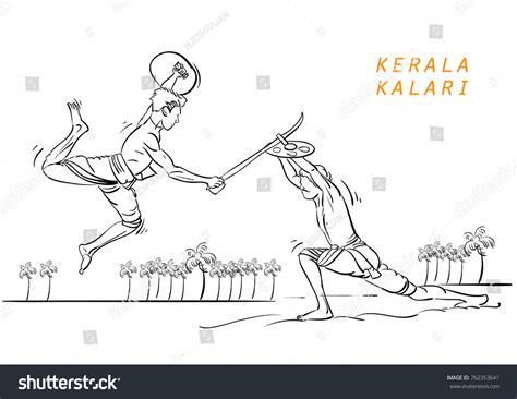 Kerala Kalari Vector Illustration: เวกเตอร์สต็อก (ปลอดค่าลิขสิทธิ์ ...