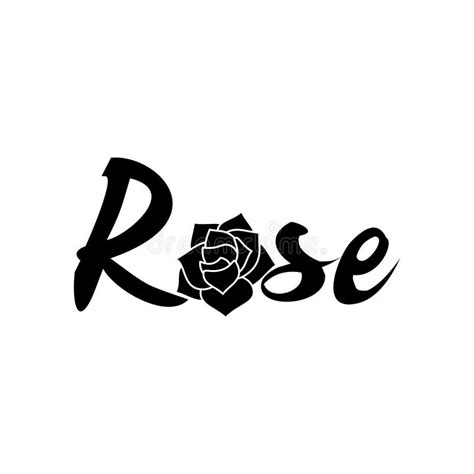 Black and White Rose Logo Template Stock Vector - Illustration of ...