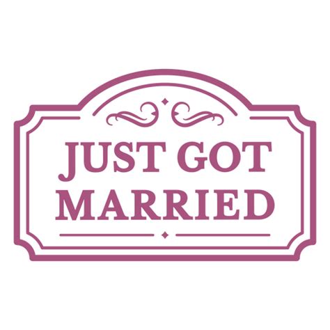 Just Got Married Logo PNG & SVG Design For T-Shirts