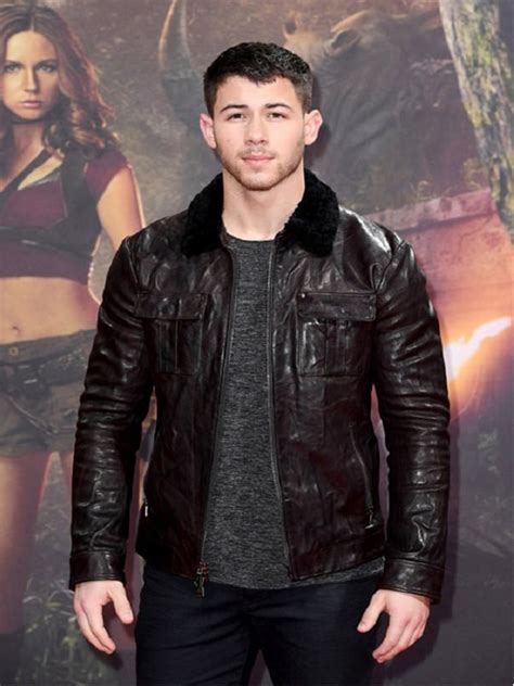 Nick Jonas Jumanji Premiere Leather Jacket – Bay Perfect