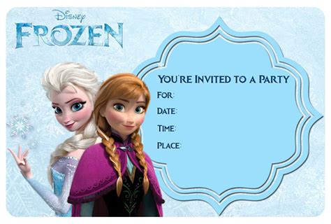 Frozen Birthday Invitations Editable - 10 Free PDF Printables | Printablee