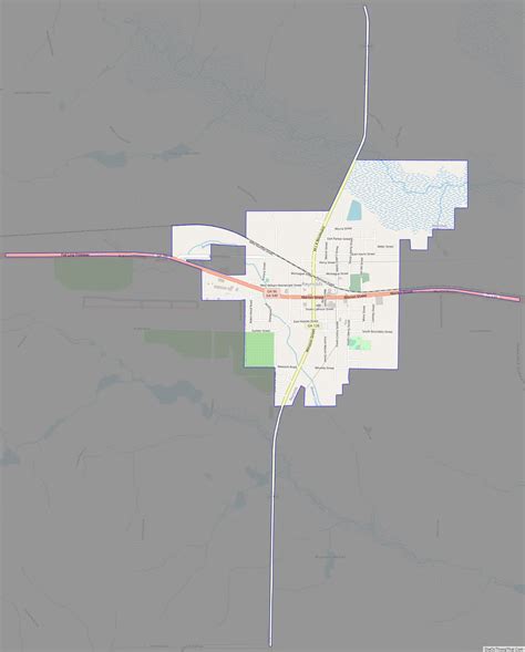 Map of Reynolds city, Georgia