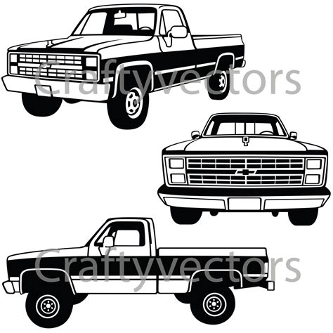 Free 286 Chevy Pickup Truck Svg SVG PNG EPS DXF File