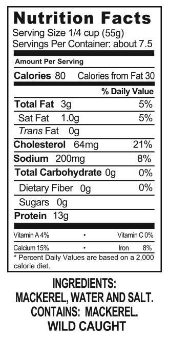 Mackerel Nutritional Facts