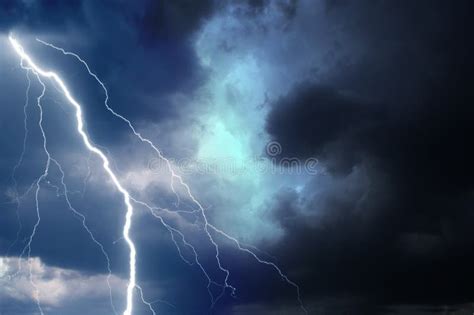 Heavy Storm Bringing Thunder, Lightnings And Rain Stock Image - Image ...