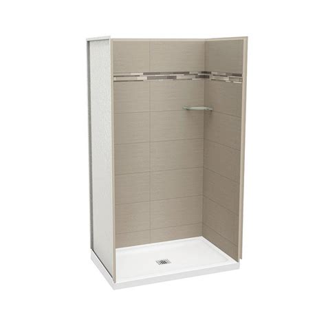 MAAX Utile 48 Inch Origin Greige Alcove Shower Kit | The Home Depot Canada