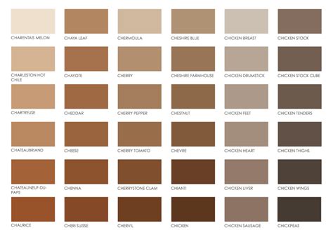 Brown Pantone Color Chart