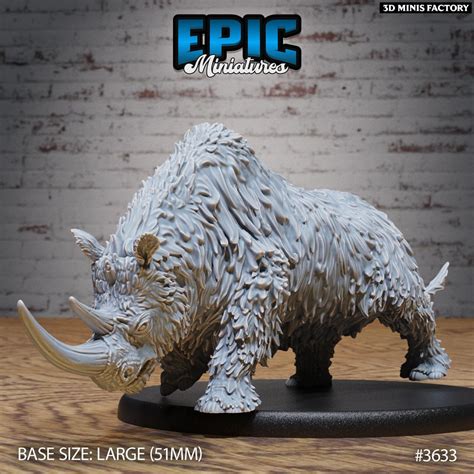 Woolly Rhino from Epic Miniatures | Ice Age Madness | Monstrous Cavalry