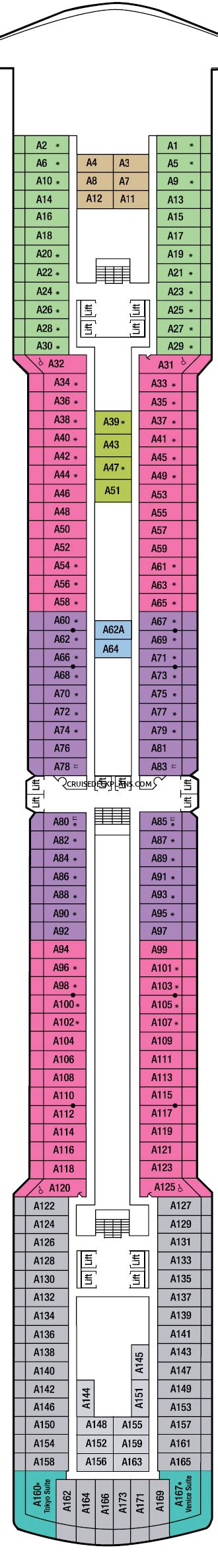 Arcadia Deck 8 Deck Plan Tour