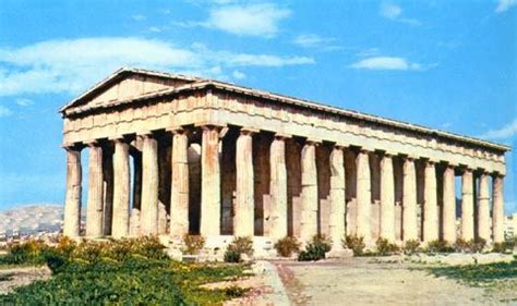 Doric temple. The oldest and simplest of the three main orders of ...