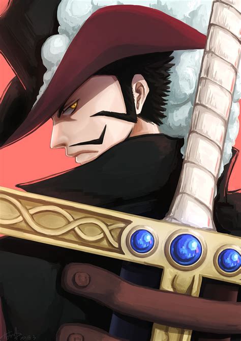 One Piece Dracule Mihawk | One piece images, Manga anime one piece, One ...