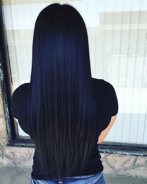 Prefect black blue | Hair color blue, Hair styles, Long hair styles