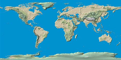 Topographical Map Of The World - Metro Map