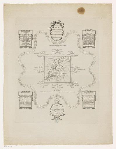 Map of the Batavian Republic divided into administrative regions free ...