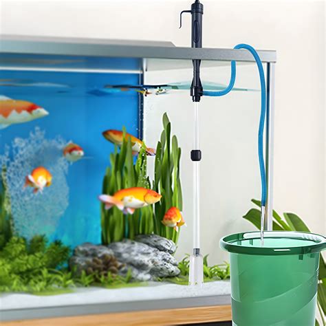 Harnent Electric Aquarium Fish Tank Siphon Cleaner Pump,Vacuum Gravel ...