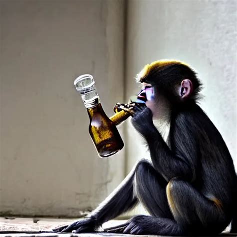 a monkey with six legs smoking bong in dark corner | Stable Diffusion