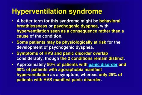 PPT - Hyperventilation syndrome BY AHMAD YOUNES PROFESSOR OF THORACIC ...