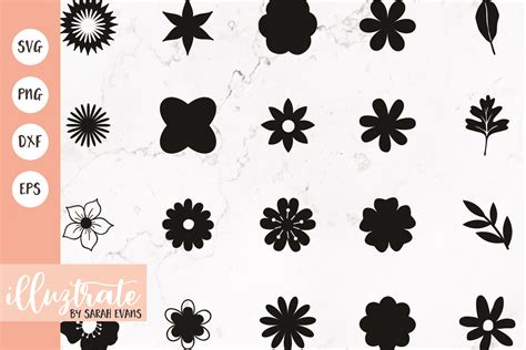 Vector Flower Collection - Layered Flowers SVG Cut Files (81311) | Cut ...