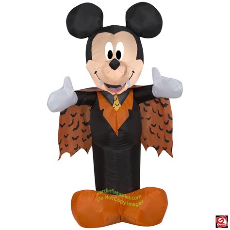 3.5' Gemmy Airblown Inflatable Halloween Disney Mickey Mouse In Orange ...