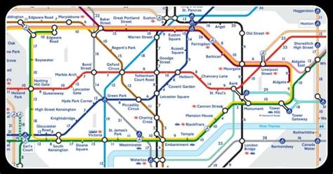 London Tube Map Zone 1